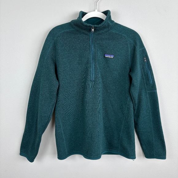 Patagonia Sweaters - Patagonia Womens Better Sweater® 1/4-Zip Fleece Dark Borealis Green Large